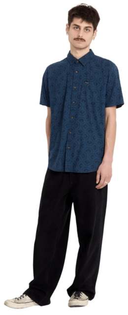 Volcom Scaler Stone Woven SS Midnight Blue - L 