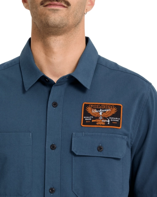 Volcom Slab City SS Midnight Blue - L 