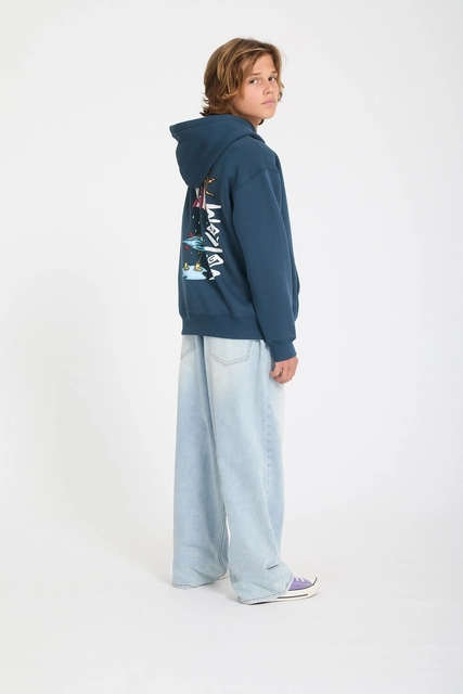 Volcom Watanite Pullover Dust Bowl Indigo - L/12år 