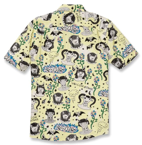 Volcom Surf Vitals Ozzy Woven Glimmer Yellow - S 